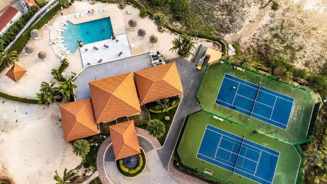 Aerial view of an Aruba development